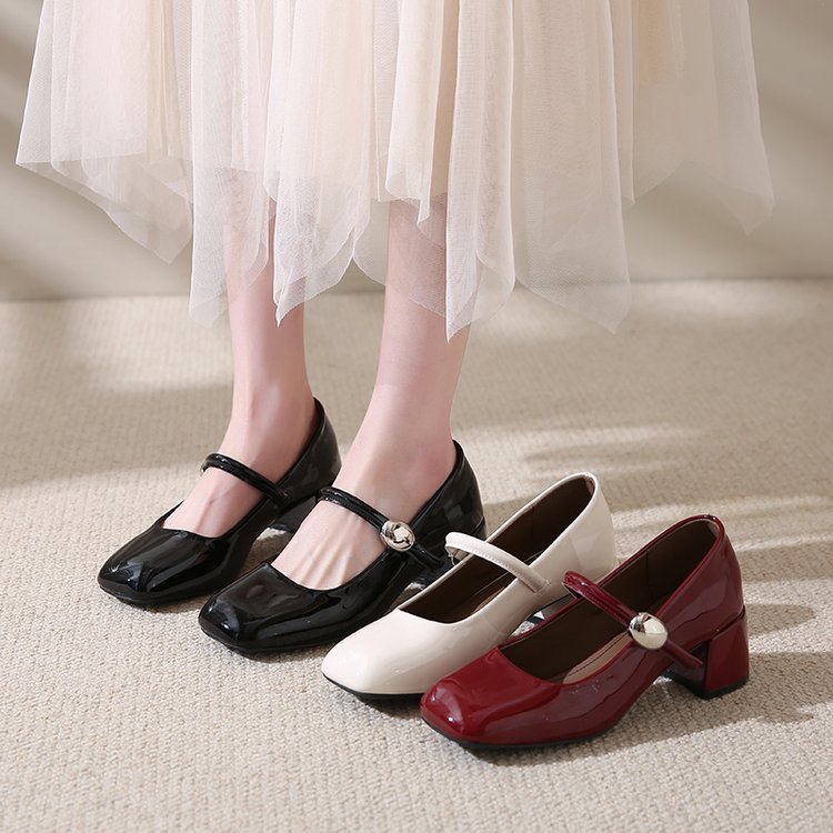 France style square head high-heeled shoes fashion shoes