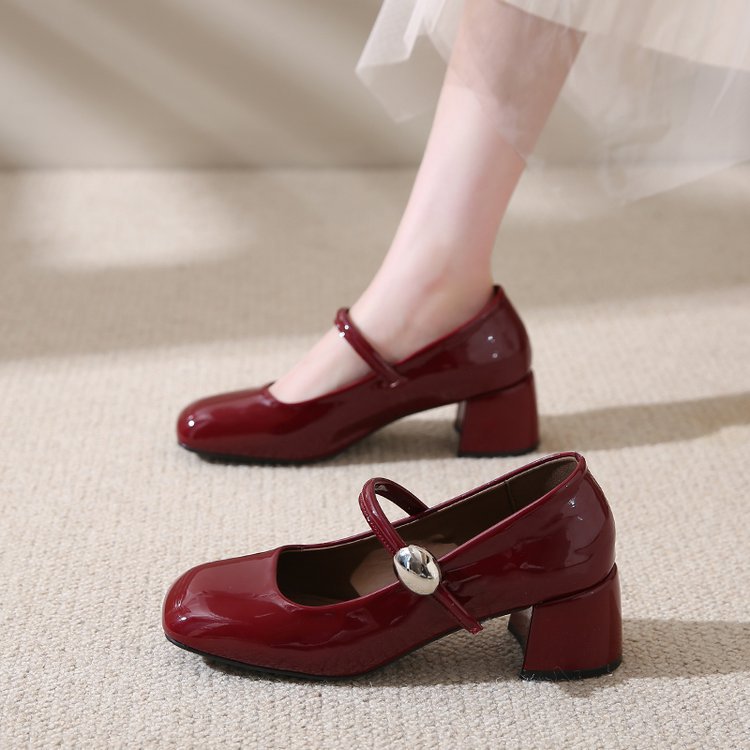 France style square head high-heeled shoes fashion shoes