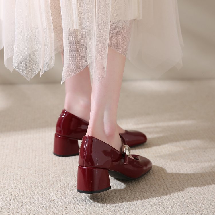 France style square head high-heeled shoes fashion shoes