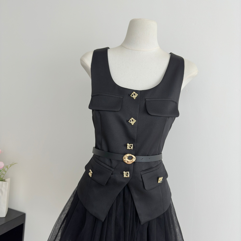 Slim commuting lace tops fashion simple skirt a set