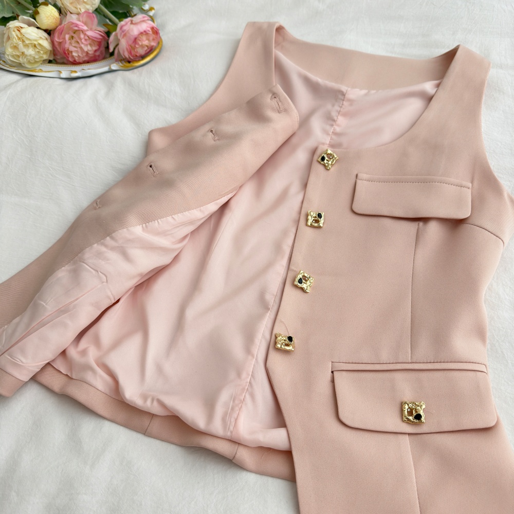 Slim commuting lace tops fashion simple skirt a set