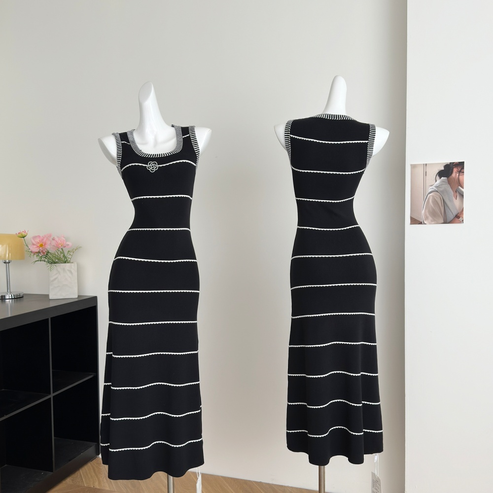 Chanelstyle mixed colors summer dress for women