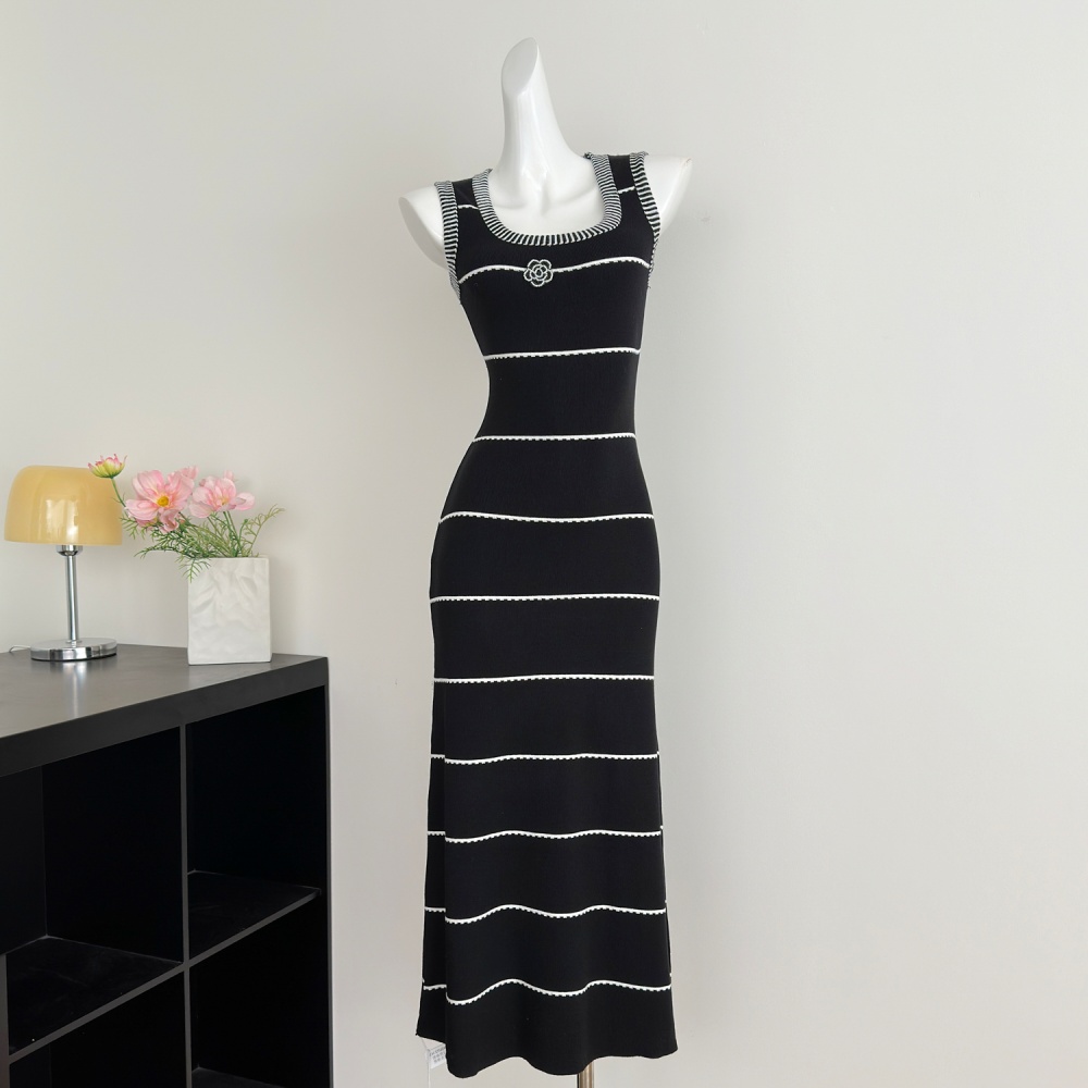 Chanelstyle mixed colors summer dress for women
