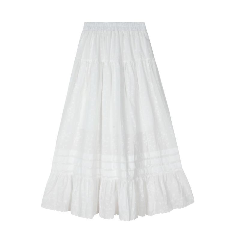 Cake embroidery lady big skirt elegant autumn A-line skirt