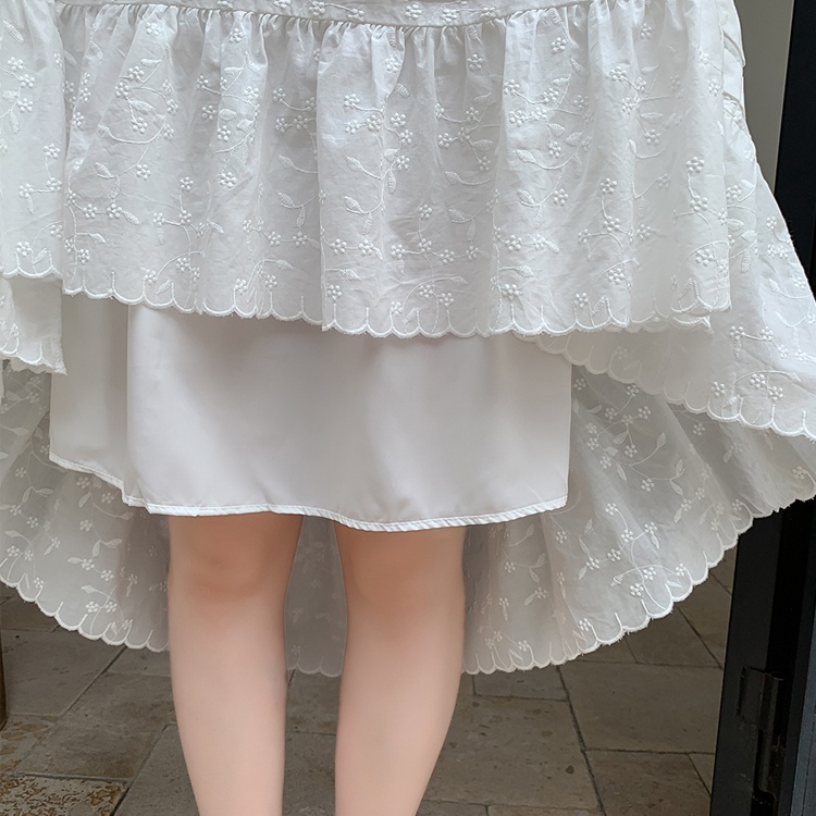 Cake embroidery lady big skirt elegant autumn A-line skirt