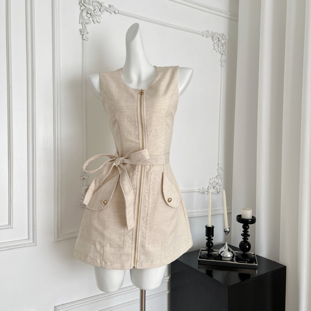 Summer bandage dress France style sleeveless dress for women