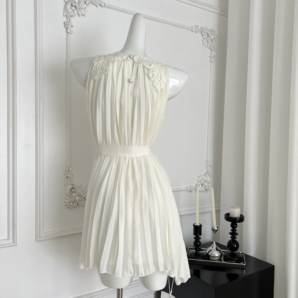 Temperament sexy dress pinched waist T-back