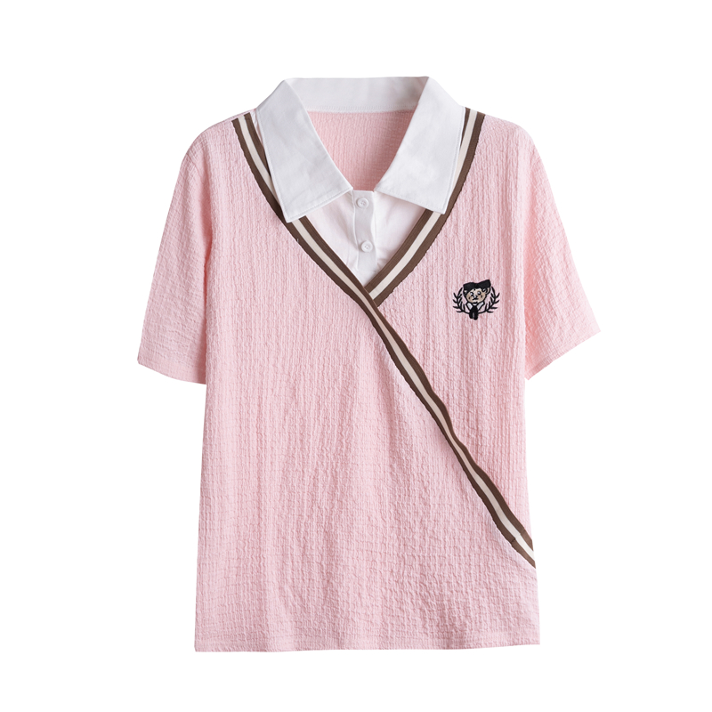 Short sleeve quality tops cotton large yard T-shirt