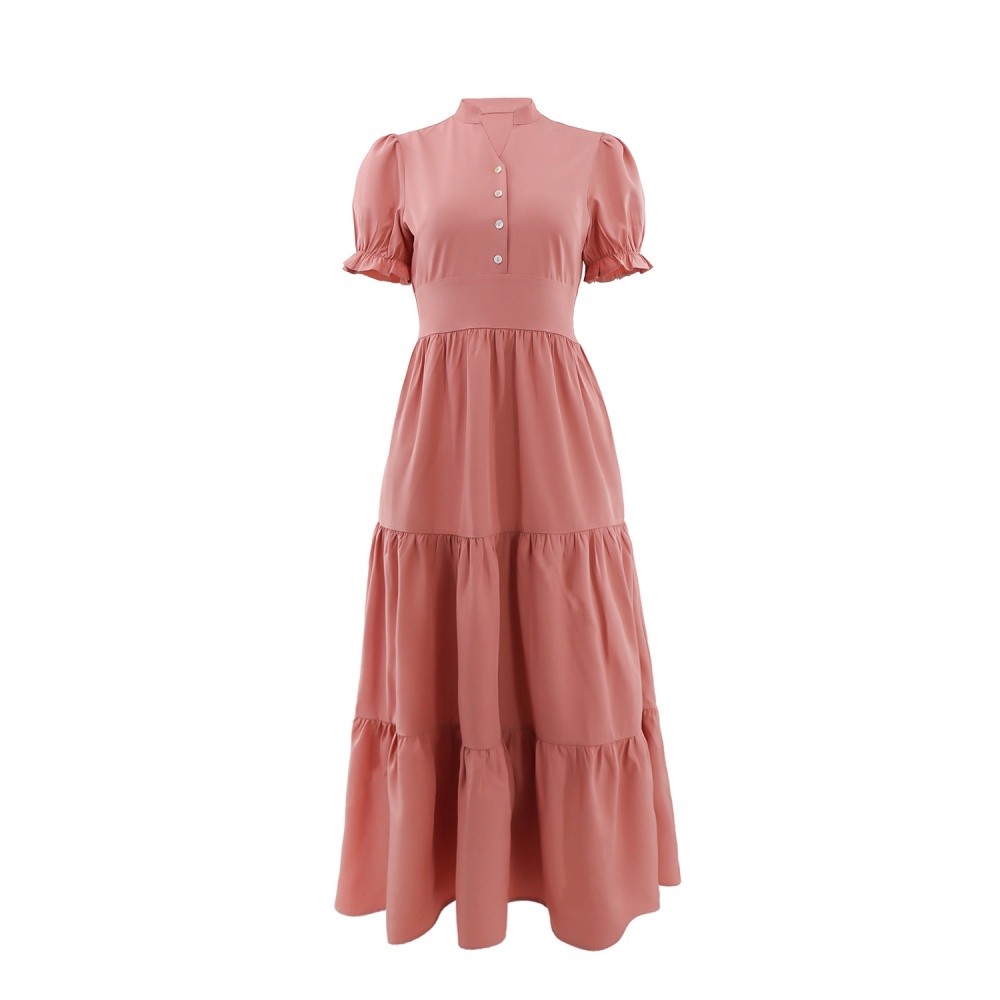 Casual A-line pinched waist European style dress