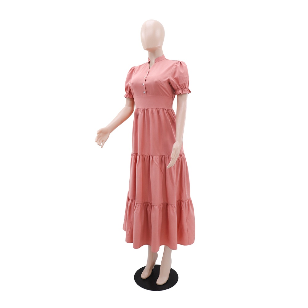 Casual A-line pinched waist European style dress