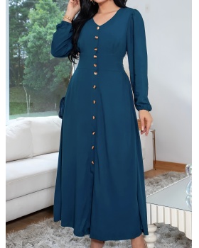 Pinched waist long sleeve dress for women
