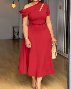 Pure European style A-line Casual dress for women