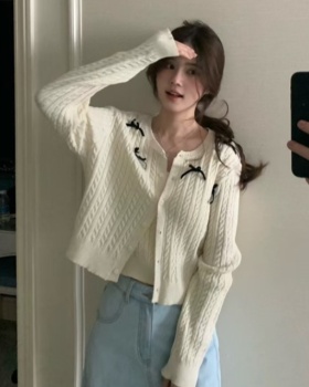 Knitted cardigan refreshing tops 2pcs set for women