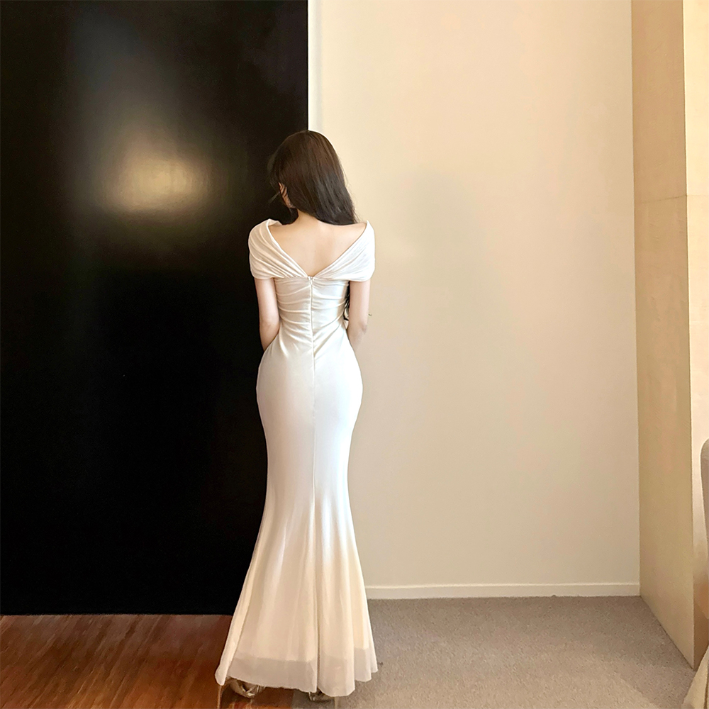 Vacation France style dress sexy long dress for women