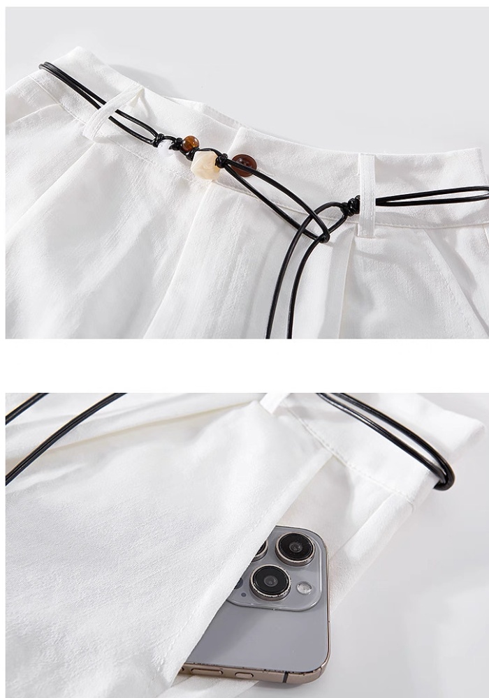Loose A-line wide leg pants summer shorts for women