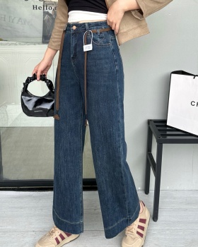Autumn high waist slim thin straight pants jeans
