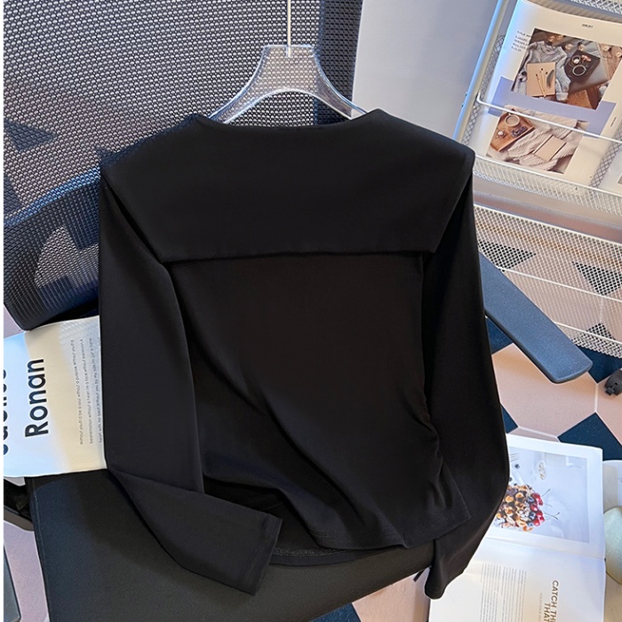 Niche T-shirt splice tops 2pcs set for women