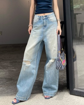 Straight pants Casual long pants loose retro jeans