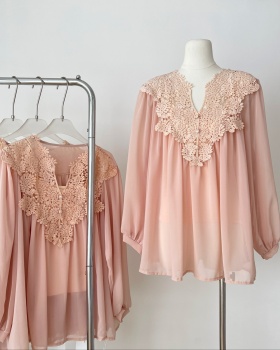 Splice France style lace fashion embroidery tops