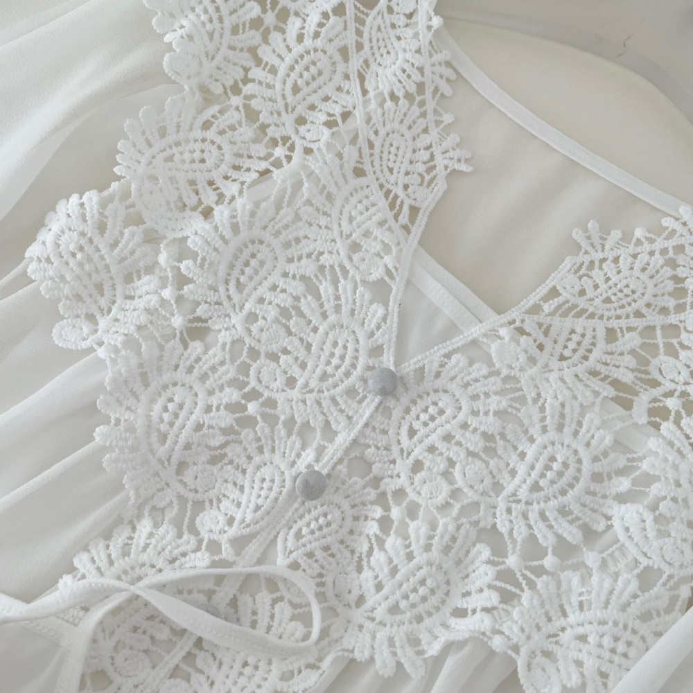 Splice France style lace fashion embroidery tops