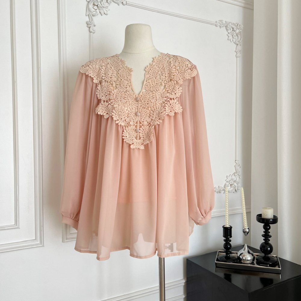 Splice France style lace fashion embroidery tops