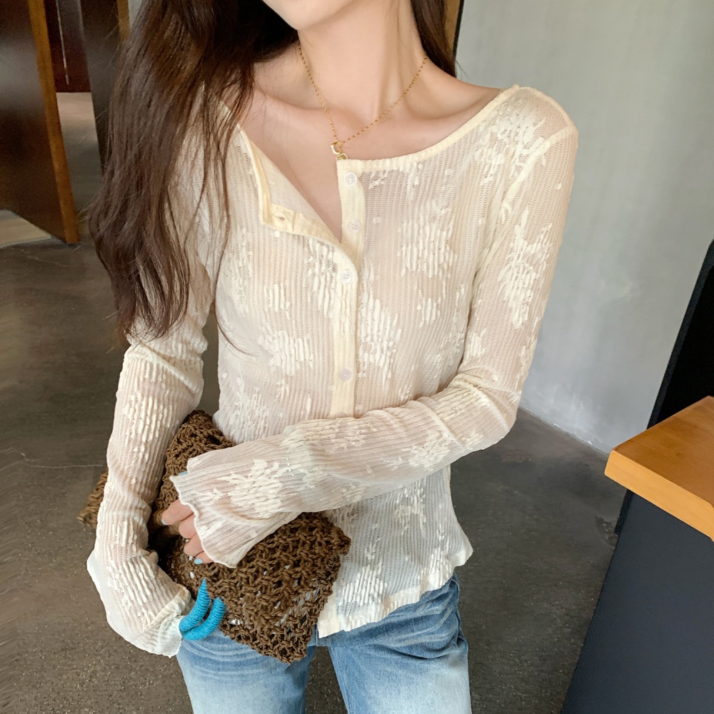 Wears outside apricot cardigan temperament tops for women