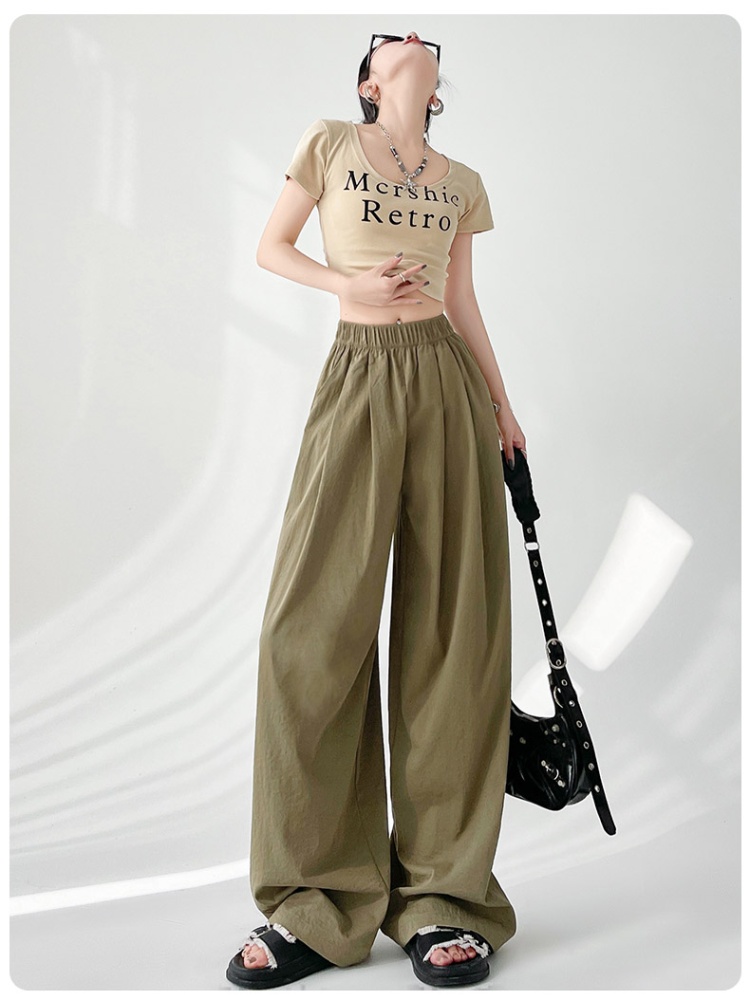 High waist long pants wide leg pants for women