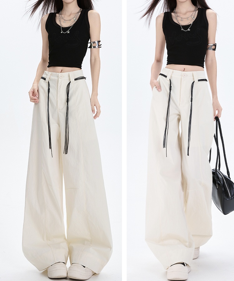 American style wide leg pants summer pants for women