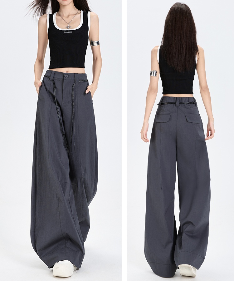 American style wide leg pants summer pants for women