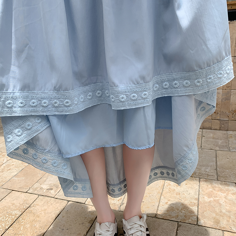 Lace A-line skirt France style long skirt for women