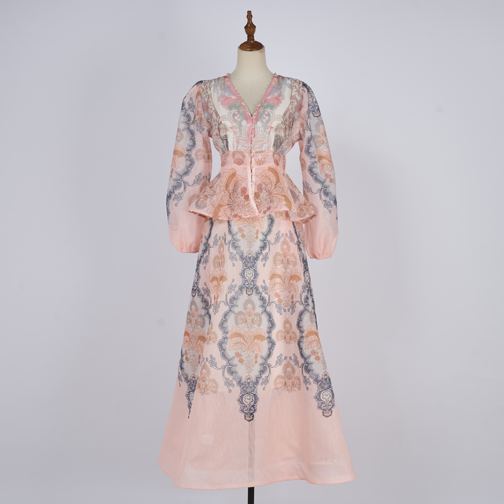 Catwalk beading short skirt big skirt tops a set