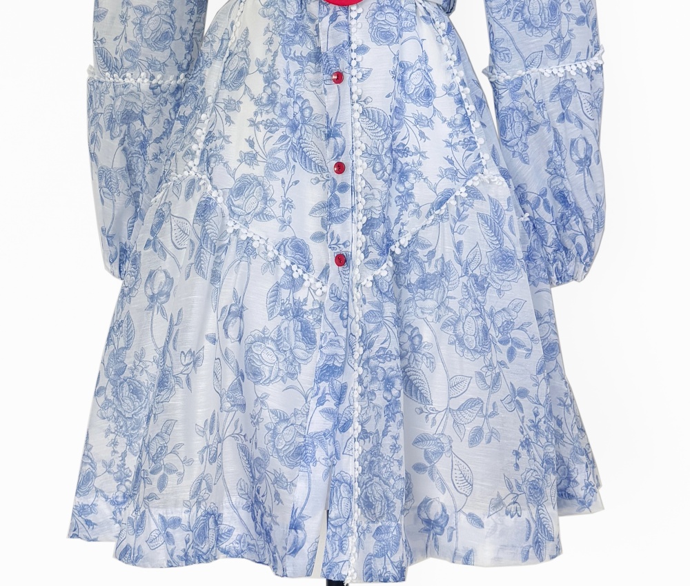 Printing T-back cstand collar jumpsuit for women