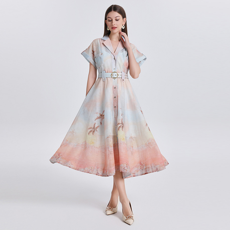 A-line dress raglan sleeve business suit 2pcs set