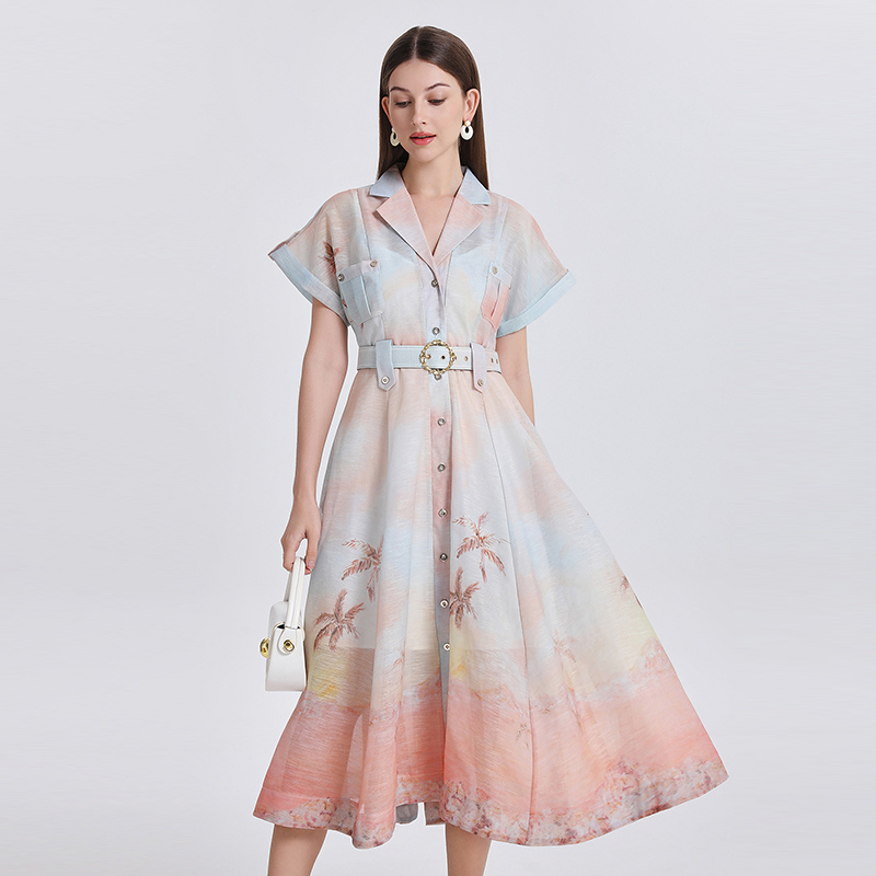 A-line dress raglan sleeve business suit 2pcs set