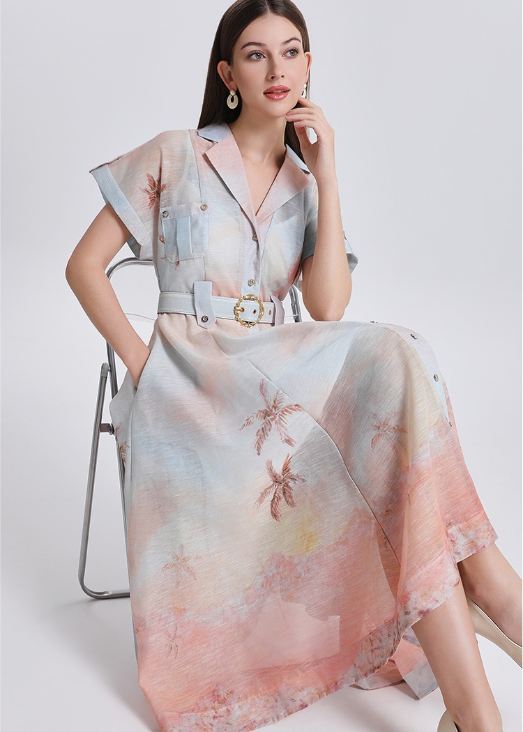 A-line dress raglan sleeve business suit 2pcs set