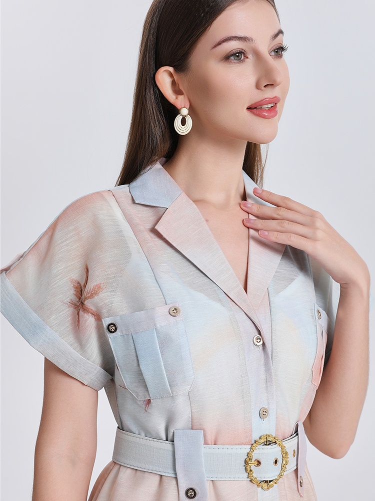 A-line dress raglan sleeve business suit 2pcs set