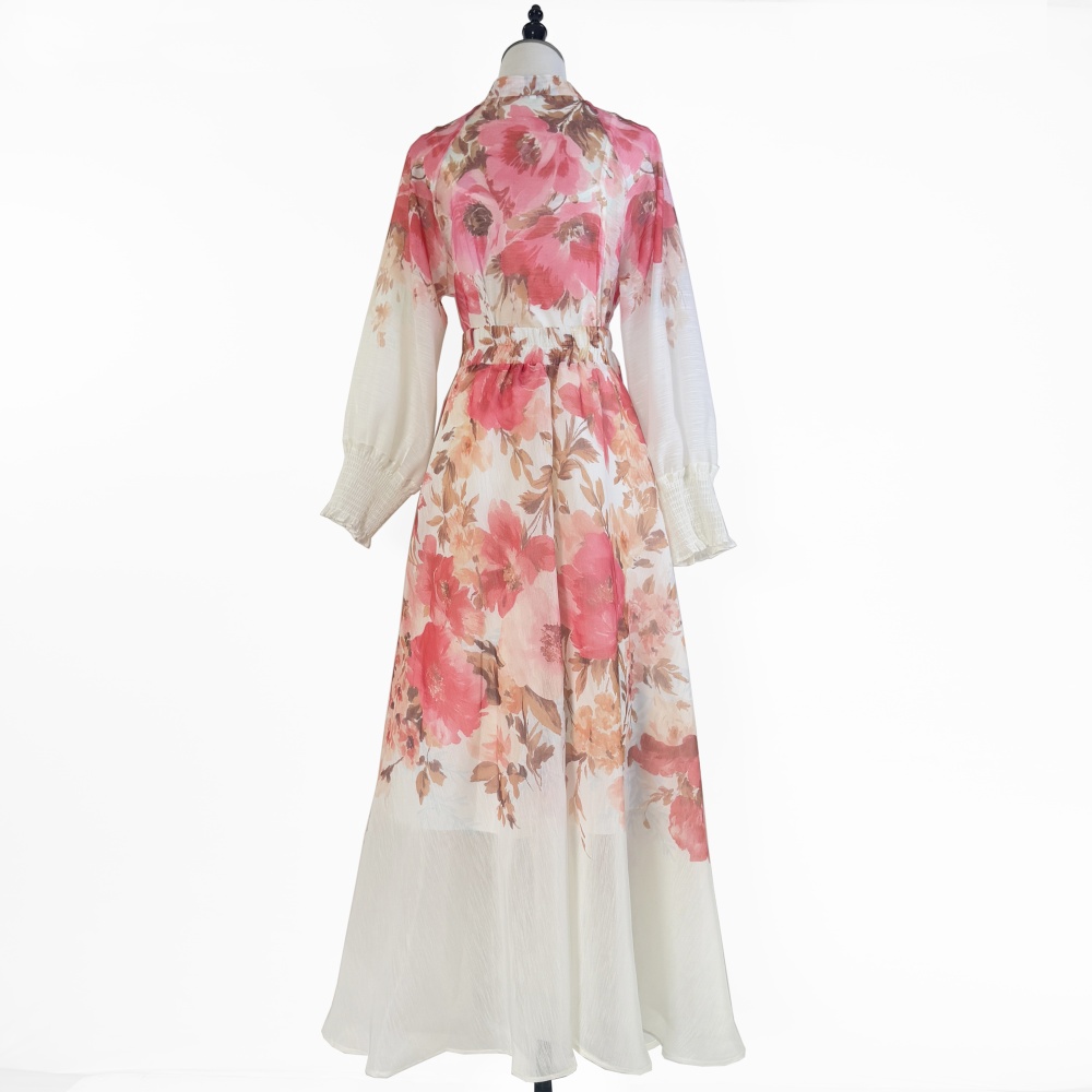 Single-breasted shirt high waist long skirt a set