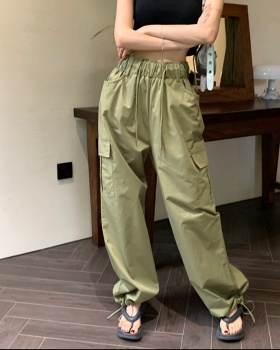 Elastic high waist work pants