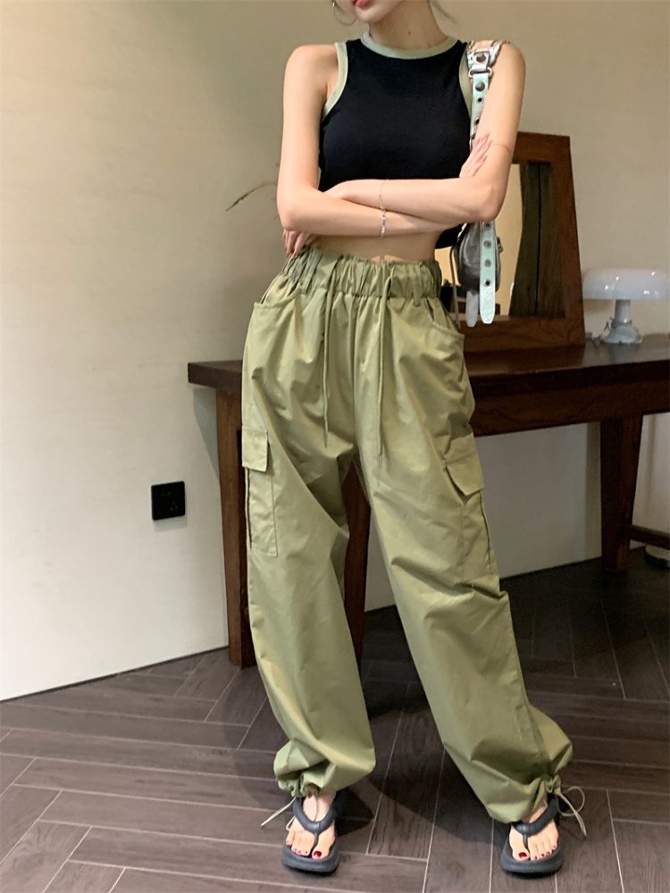 Elastic high waist work pants