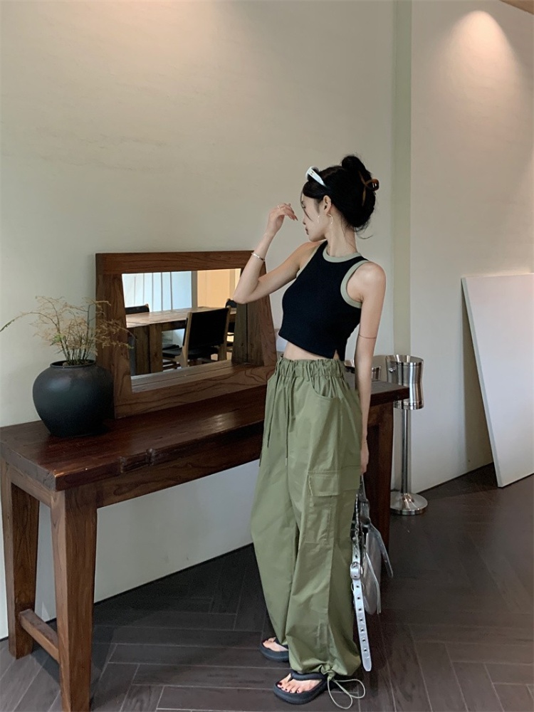 Elastic high waist work pants