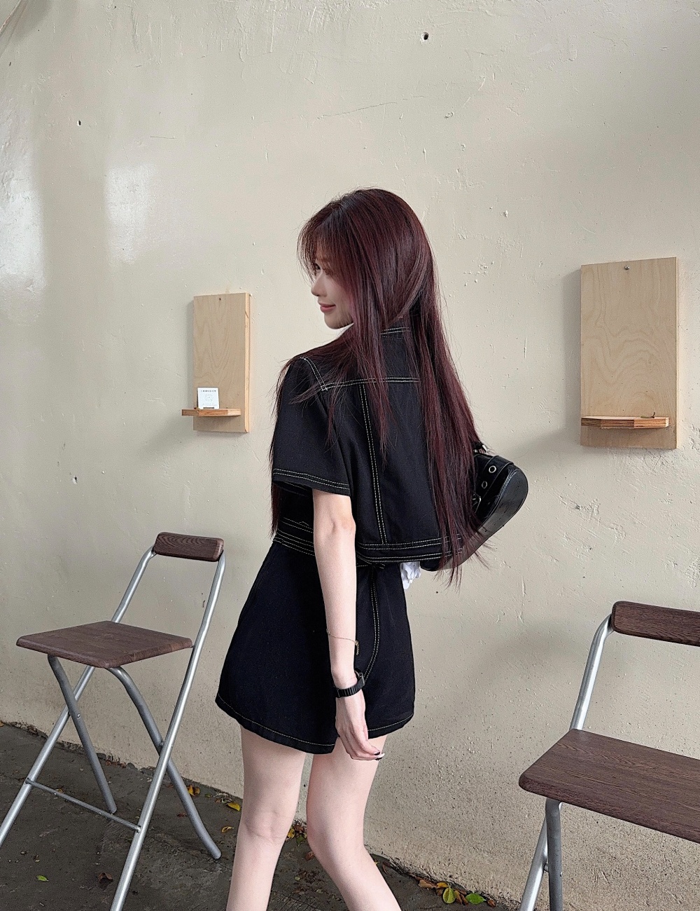 High waist wide leg tops summer shorts 2pcs set