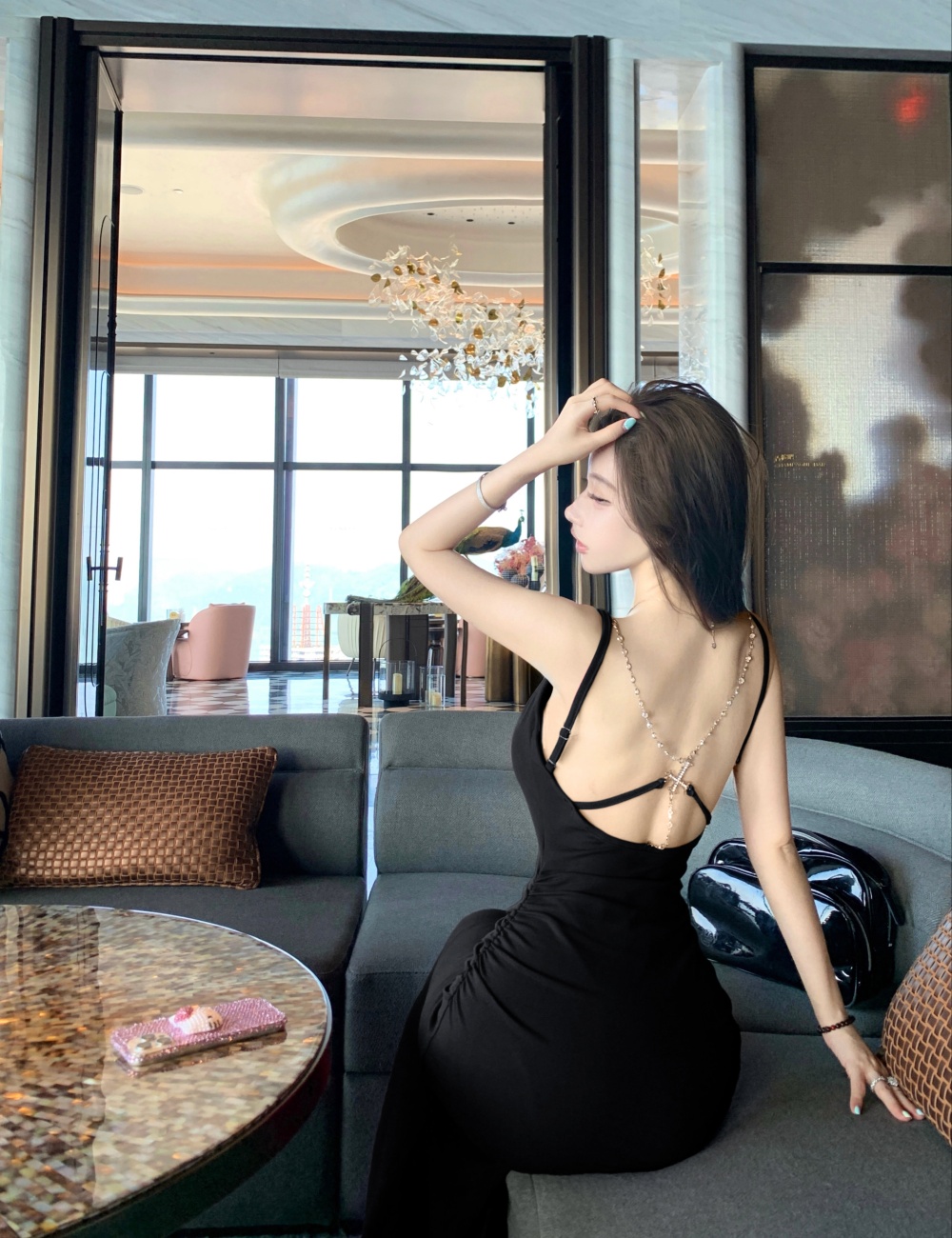 Temperament sandy beach vacation dress sling sexy jumpsuit