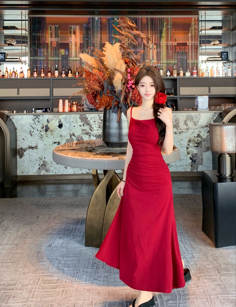 Temperament sandy beach vacation dress sling sexy jumpsuit