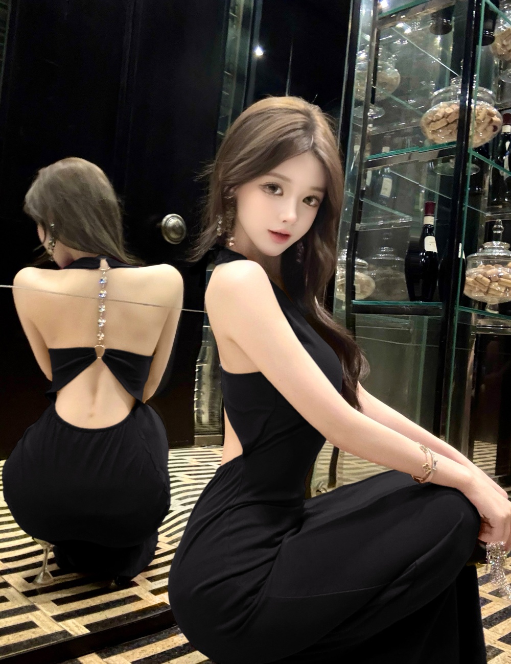 Spicegirl package hip long dress slim dress for women