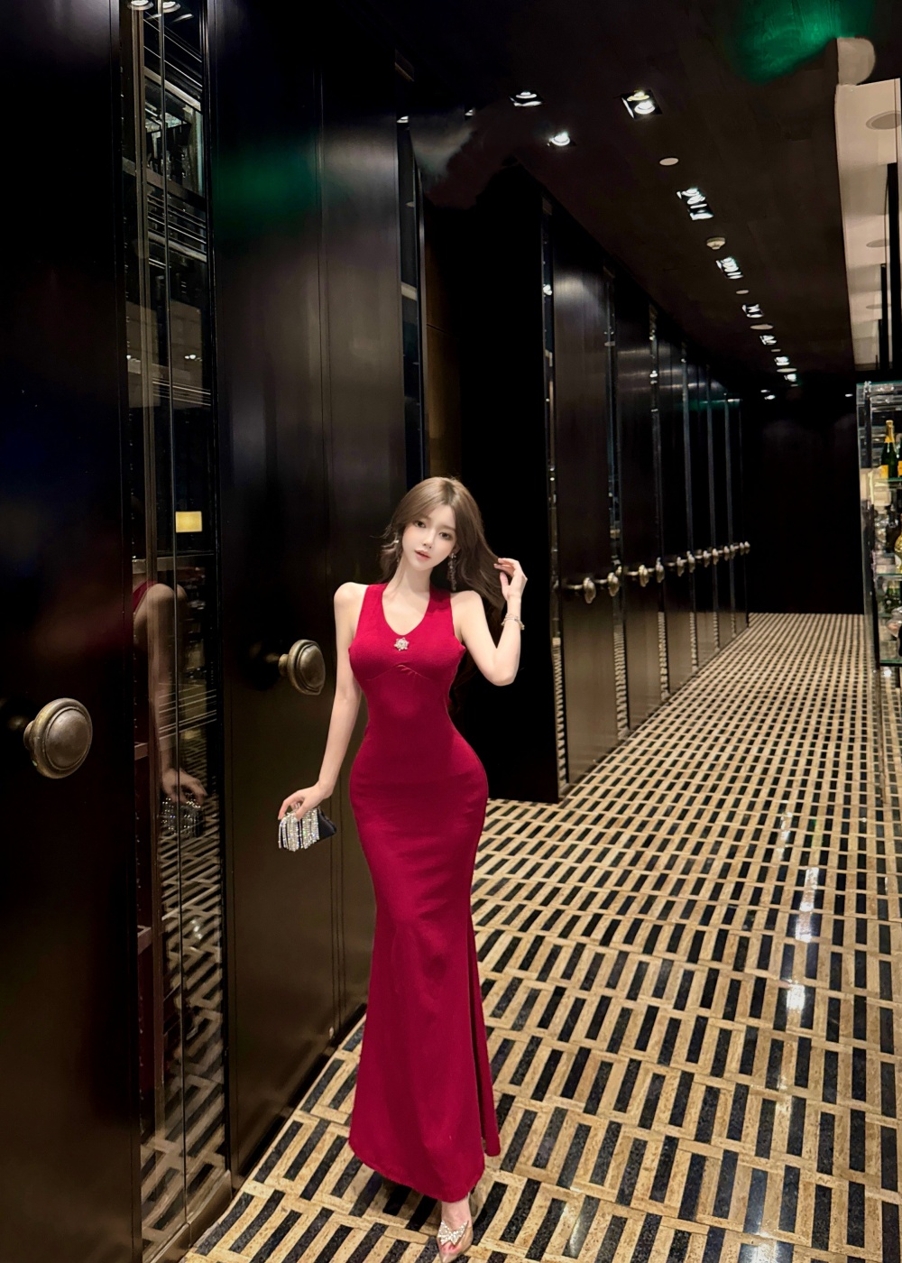 Spicegirl package hip long dress slim dress for women