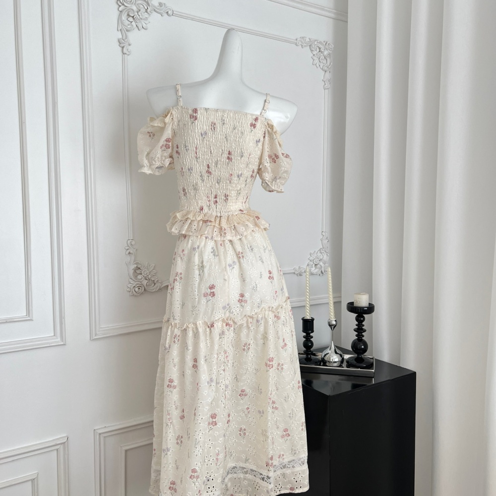 Small long skirt half summer tops a set for women
