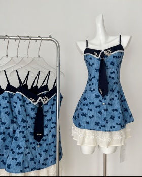 Summer niche slim spicegirl sweet dress