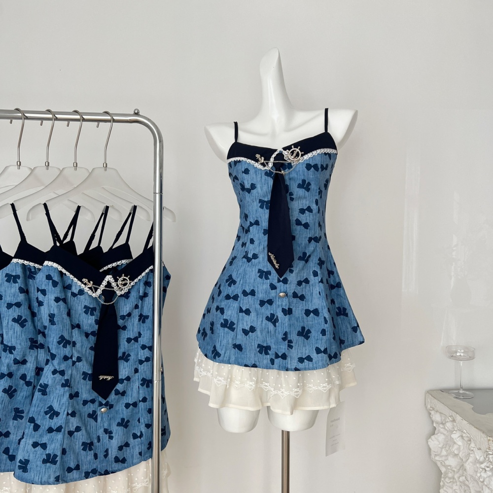 Summer niche slim spicegirl sweet dress