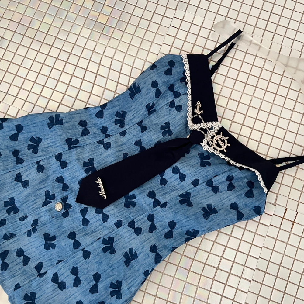 Summer niche slim spicegirl sweet dress