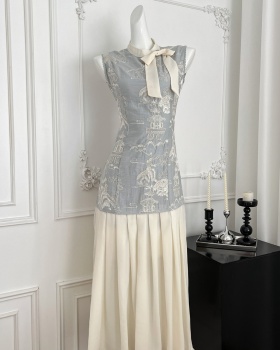 Bow sleeveless dress